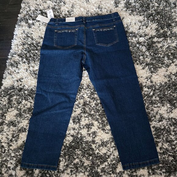 Cleo Petite Embellished Pocket Jeans - NWT - Size 16P - Picture 2 of 4